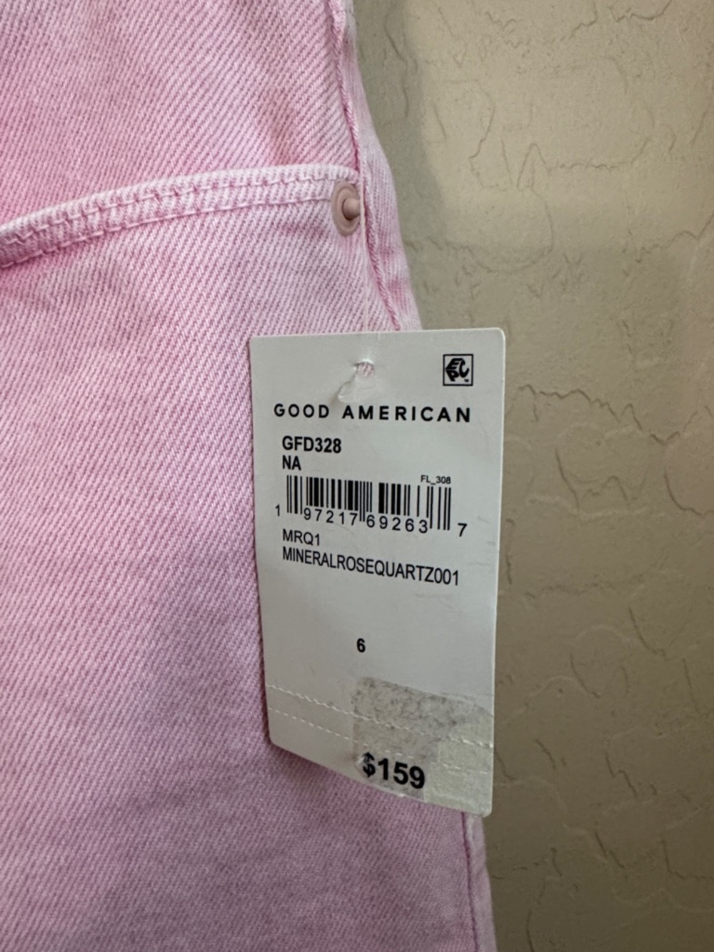 Good American Pink Wide-Leg High-Rise Jeans size 6 - Picture 2 of 5